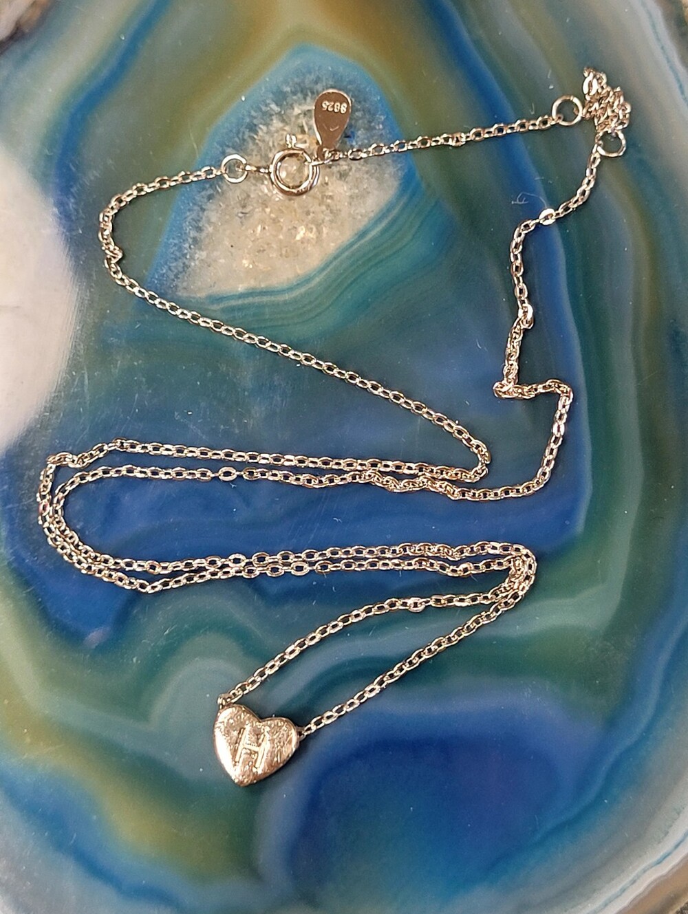 Sterling Silver Heart Pendant Necklace - 925 Marked